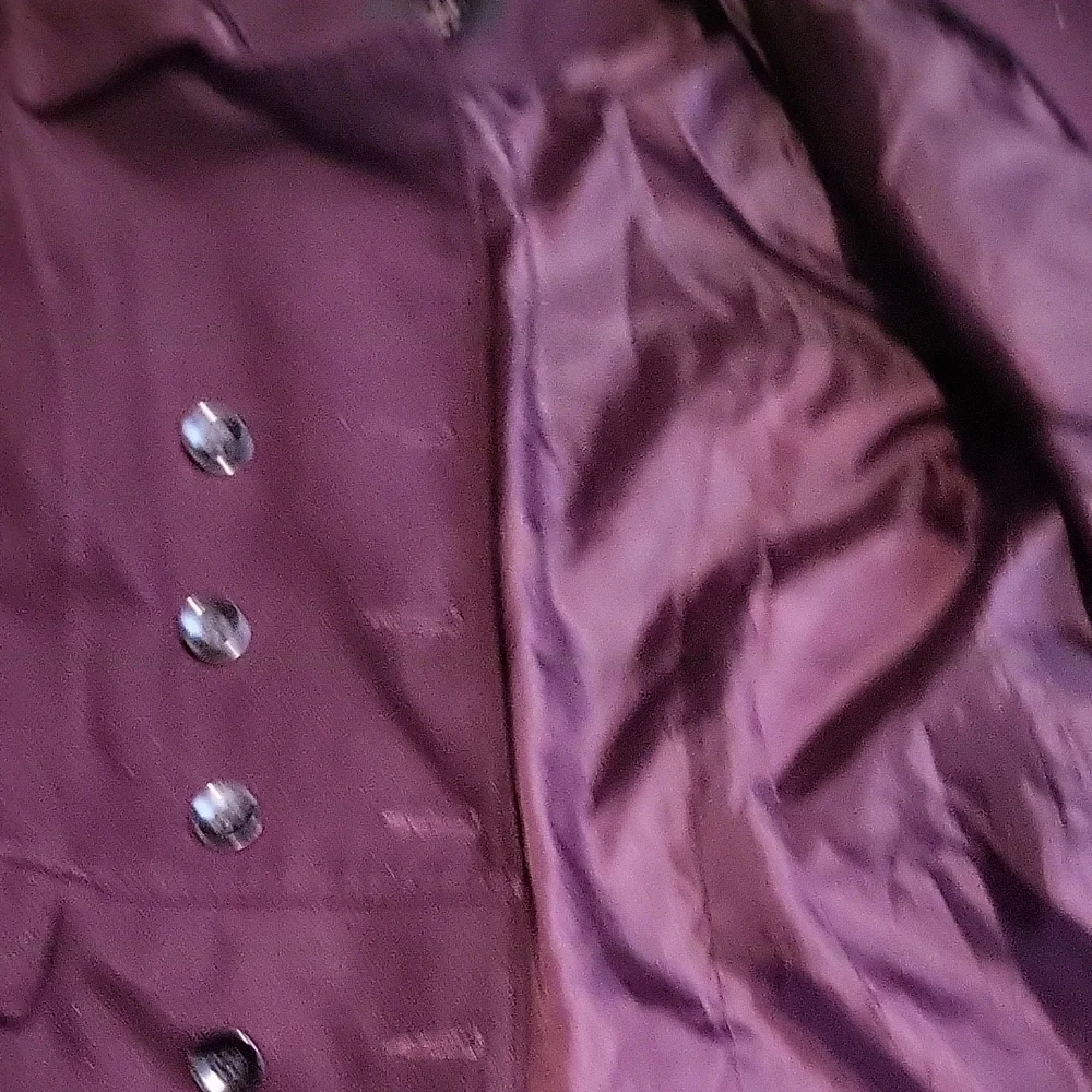 Celebrity Pink Women's Purple Pea Coat - Picture 3 of 7